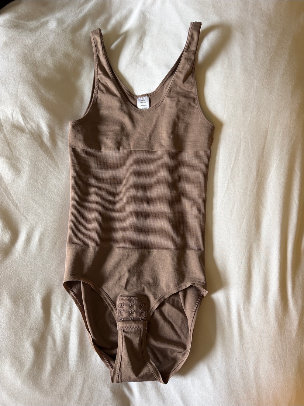NWOT Luxmery Sleeveless One-Piece Bodysuit in Brown M/L